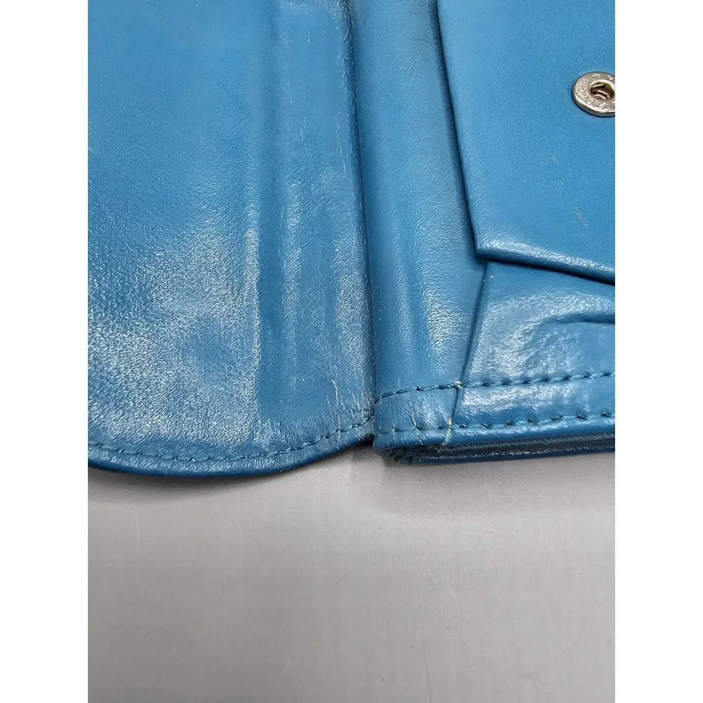 Vintage Wilson Leather Pelle Studios Teal Blue Leather‎ Wallet